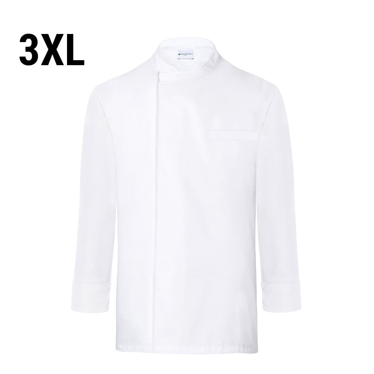 Karlowsky Long Sleeve Throw Over Cooking Shirt - White - Size: 3XL