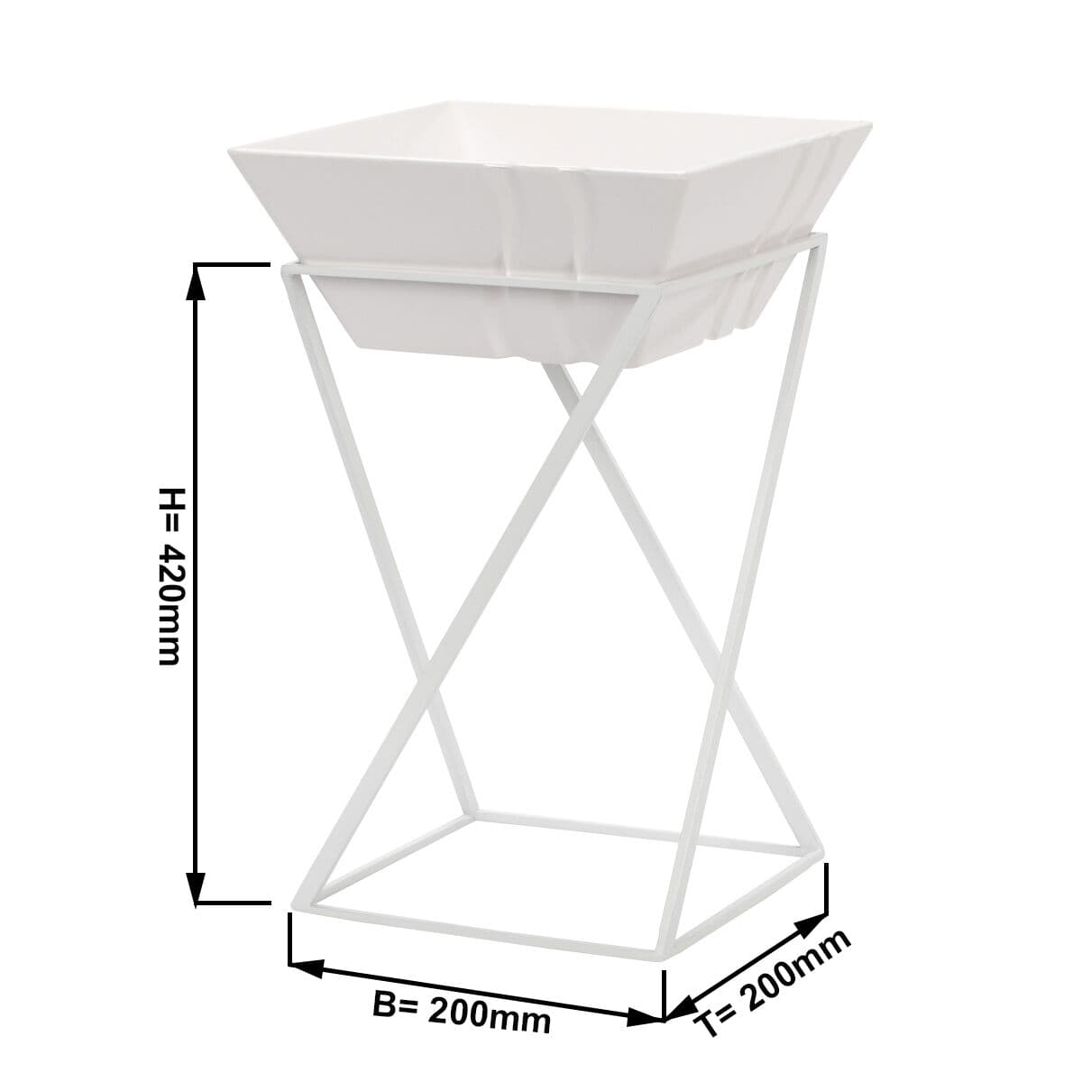 Etagerie / buffet stand - incl. 1 melamine bowl - angular