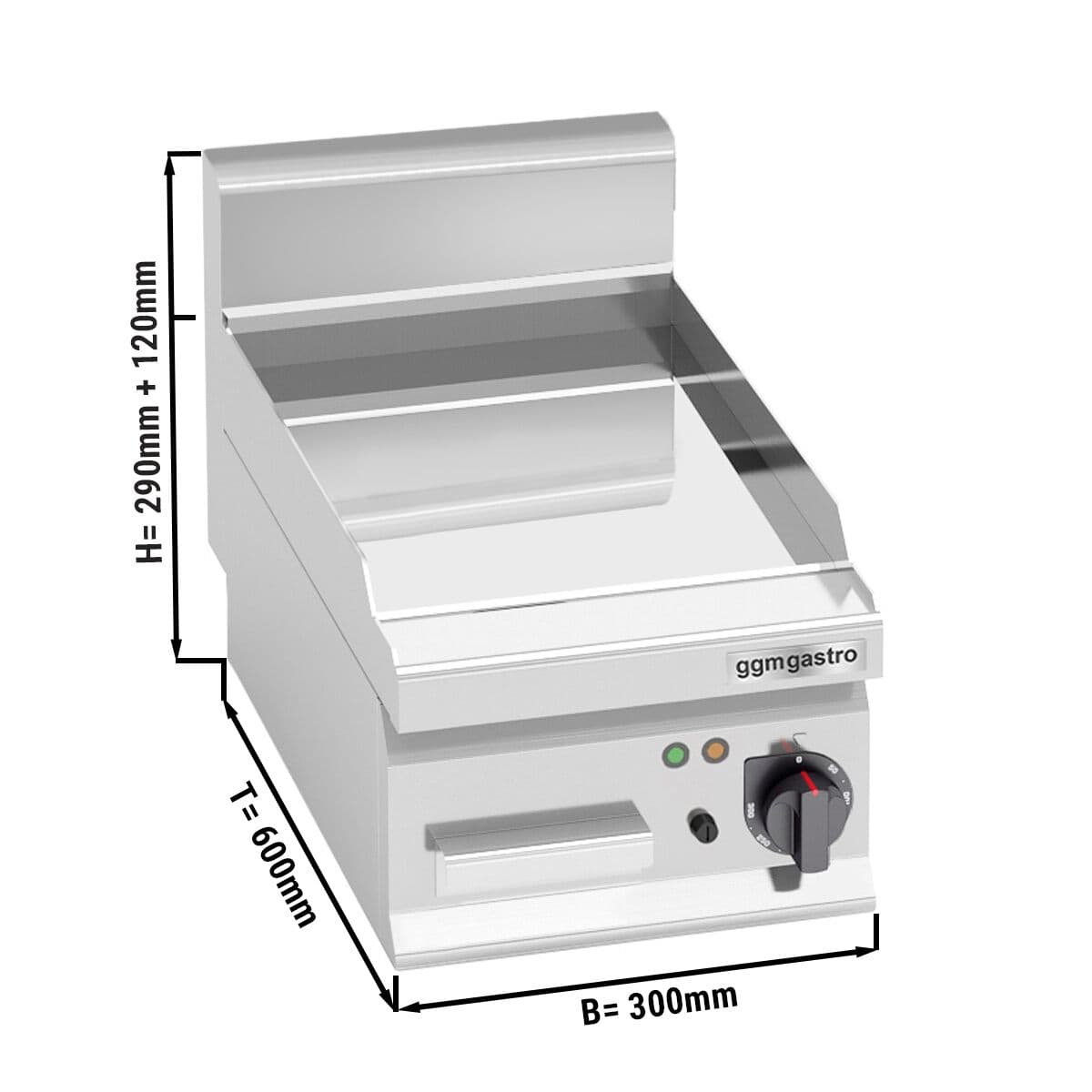 Elektrický gril - hladký tvrdochrom (4 kW)