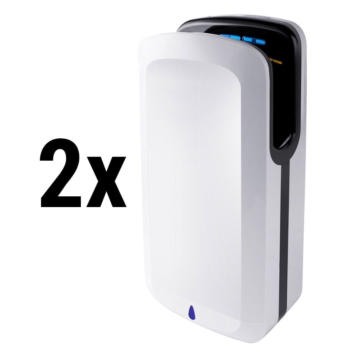 (2 pieces) Hand dryer with filter - White