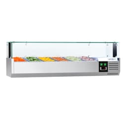 PREMIUM refrigerated display case with LED light - 1400x335mm - 6x GN 1/4