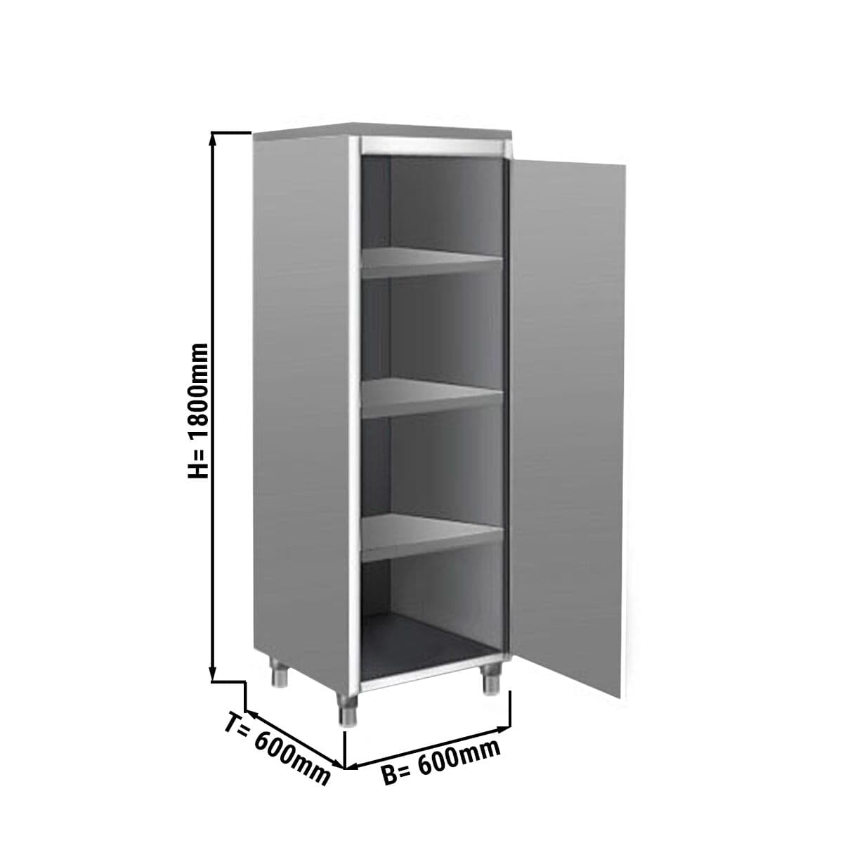 Geschirrschrank ECO - 600x600mm - 1 Flügeltür - Höhe: 1800mm