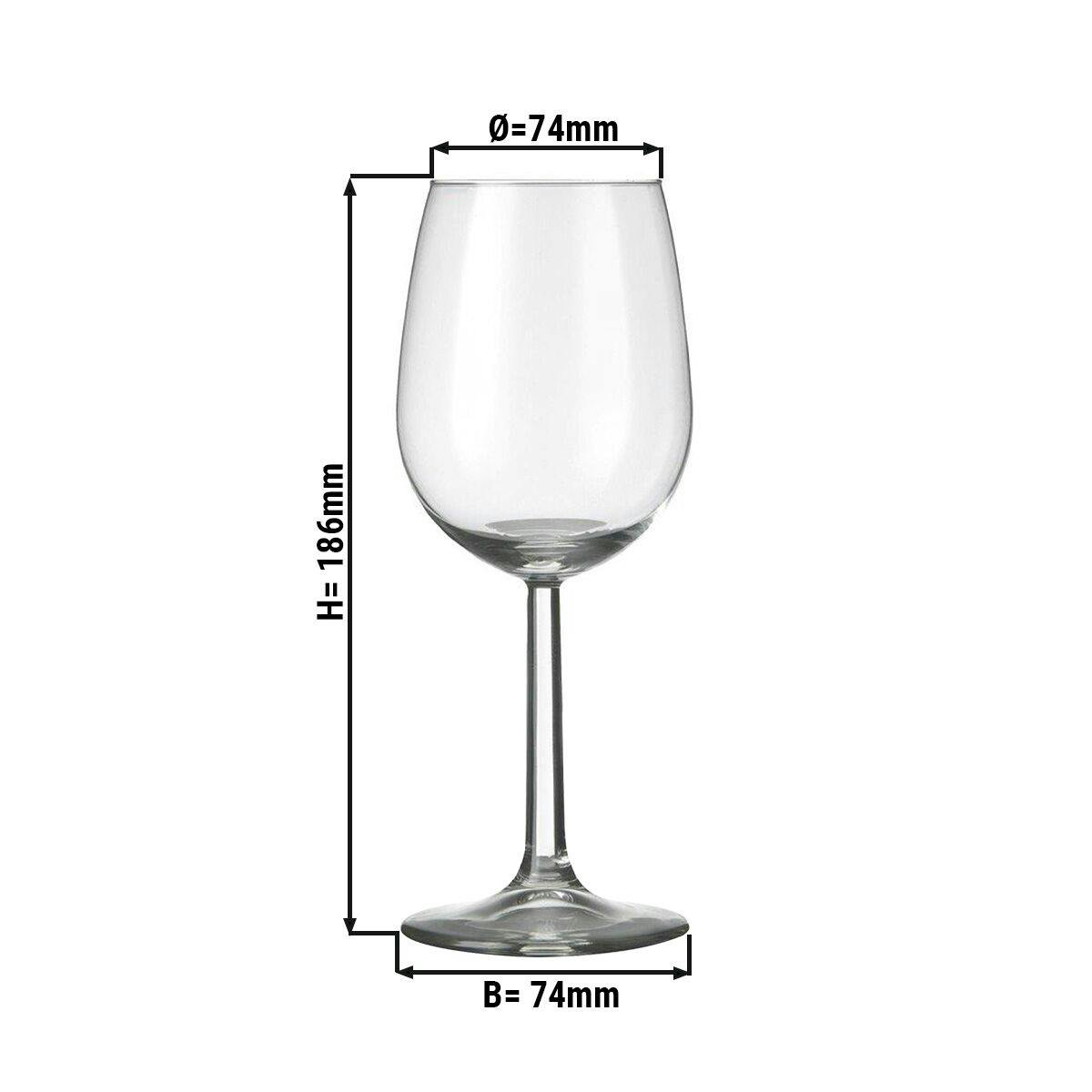 (6 Kusů) Sklenice na víno - VENICE - 290 ml - transparentní