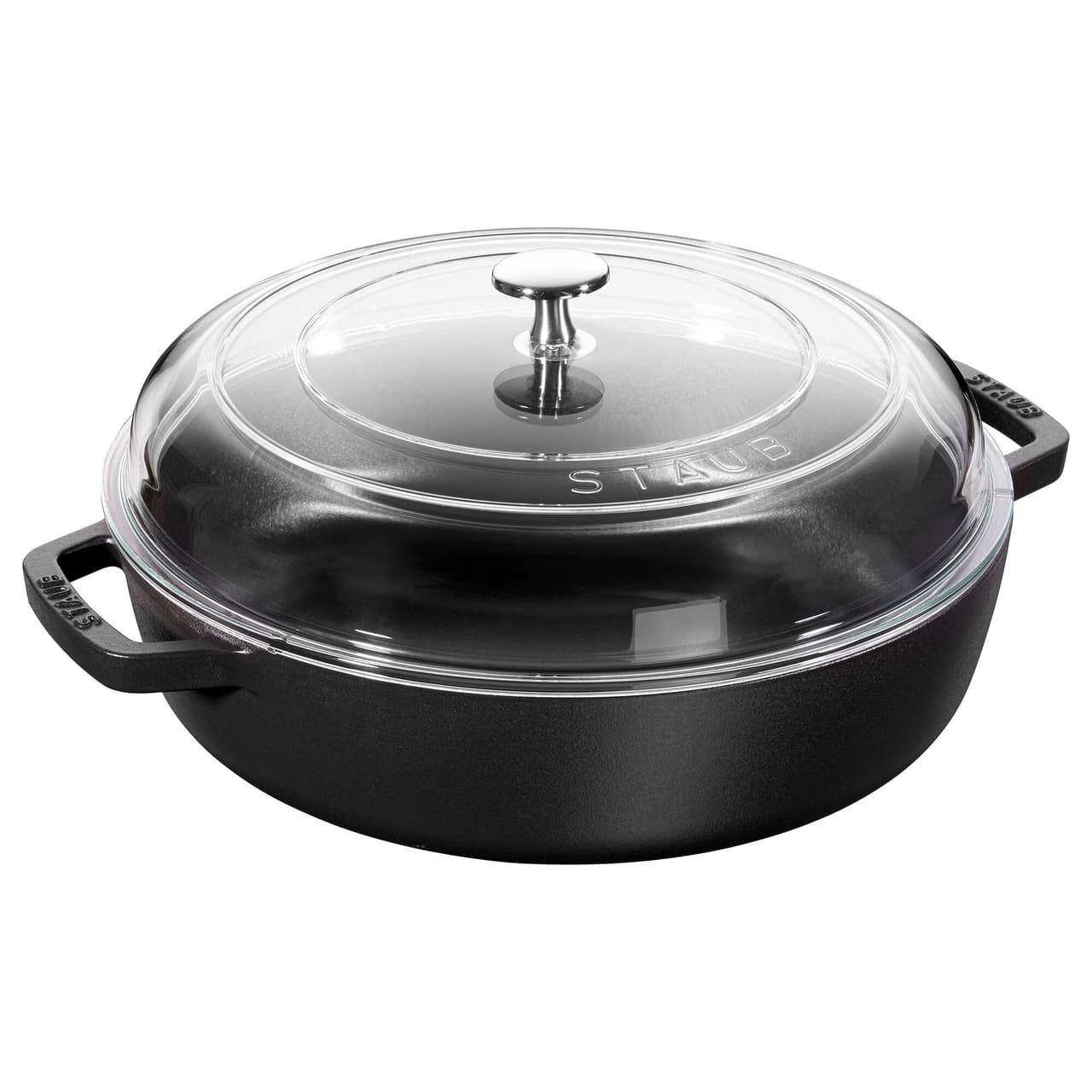 STAUB | BRAISERS - Pečicí hrnec se skleněnou poklicí - 280mm - litina - černý