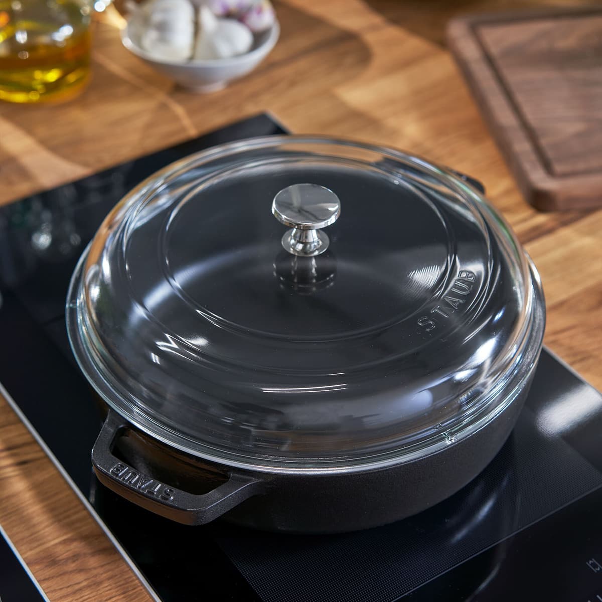 STAUB | BRAISERS - Pečicí hrnec se skleněnou poklicí - 260mm - litina - černý