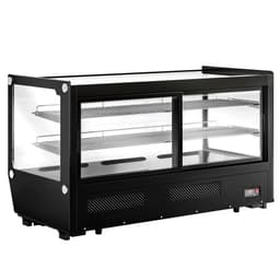 Tabletop refrigerated display case - 200 litres - 1220mm -  angular - with 2 shelves