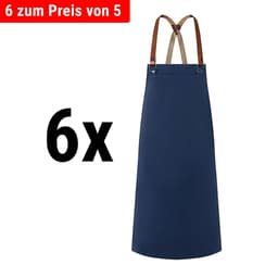 (6 pieces) Karlowsky - Bib Apron Green-Generation - Steel Blue