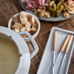 STAUB | SPECIALITY - Sada na fondue - Ø 200 mm - litina - bílý lanýž