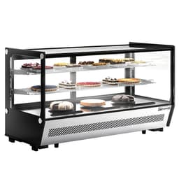 Tabletop refrigerated display case - 200 litres - 1220mm -  angular - with 2 shelves