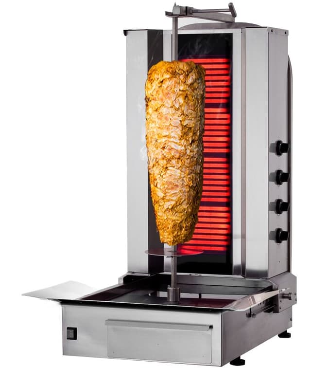 Gril na gyros/kebab - 4 hořáky - max. 80 kg