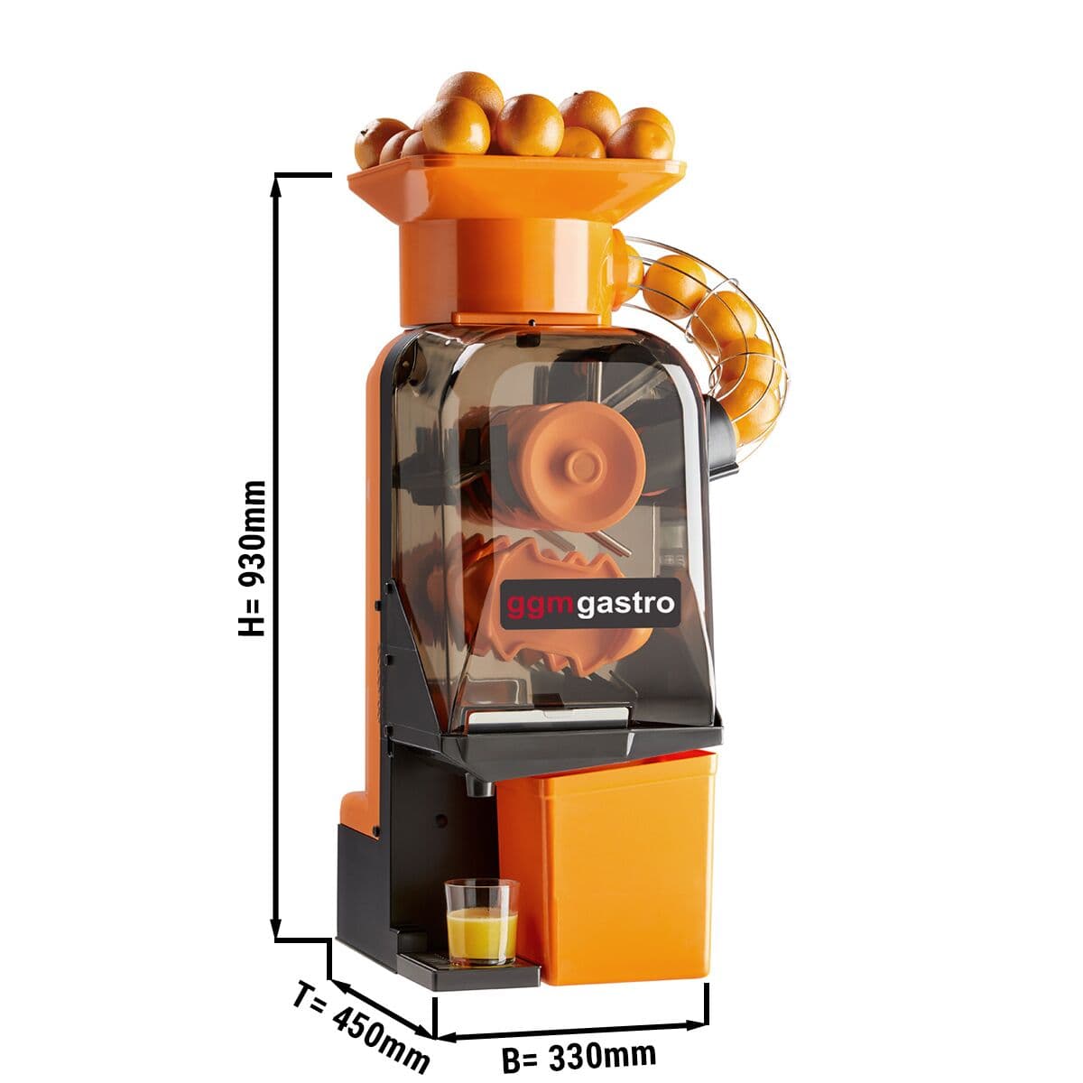 Elektrický odšťavňovač  na pomeranče - oranžový - automatické podávání - vč. režimu automatického čištění