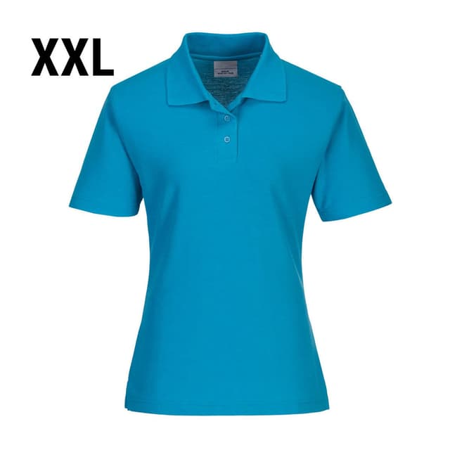 Ladies Polo Shirt - Water Blue - Size: XXL