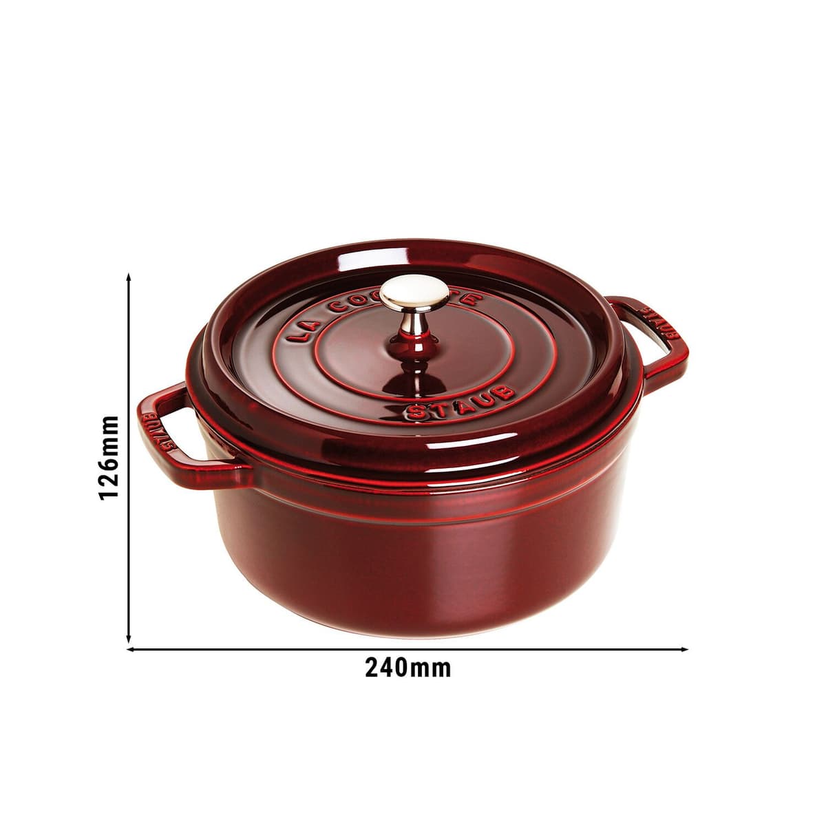 STAUB | LA COCOTTE - kokotka - Ø 180 mm - litina - grenadinově červená