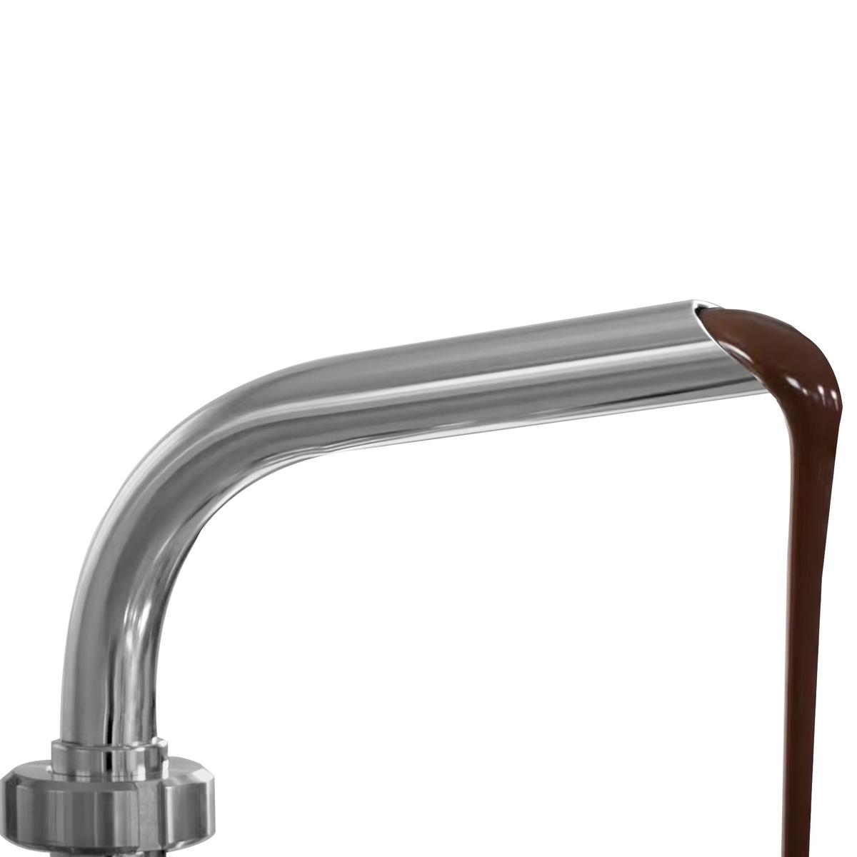 Chocolate tempering device with outlet tap - Chocotemper