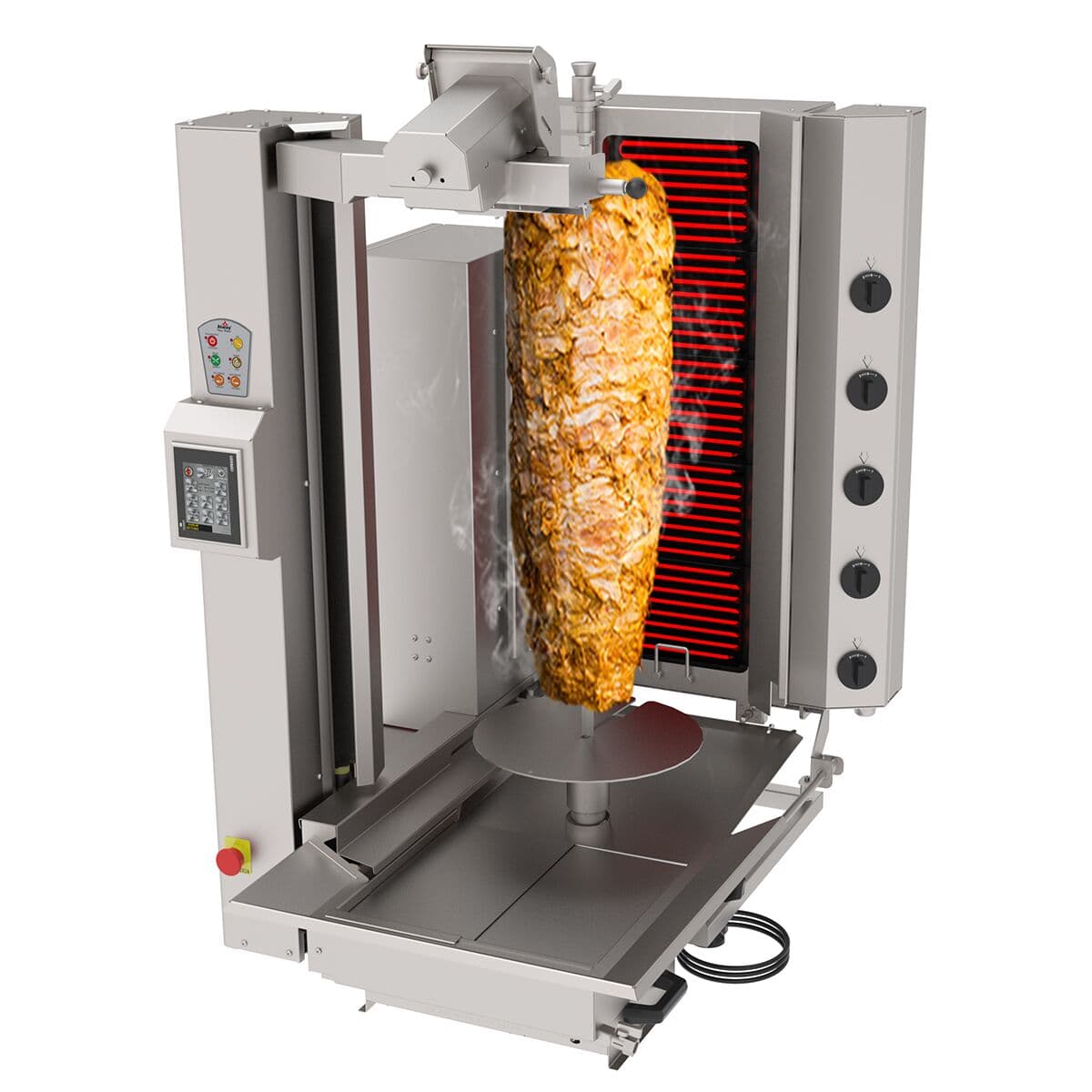 Electric kebab robot - 5 burners - max. 120 kg