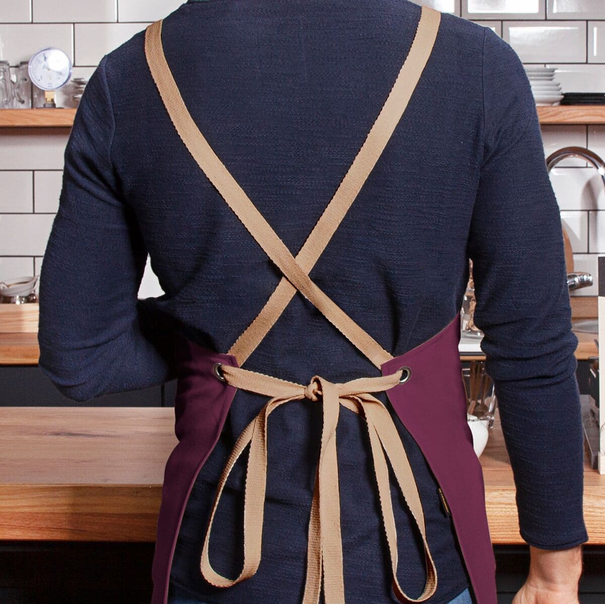 Karlowsky - Bib Apron Urban-Nature - Eggplant