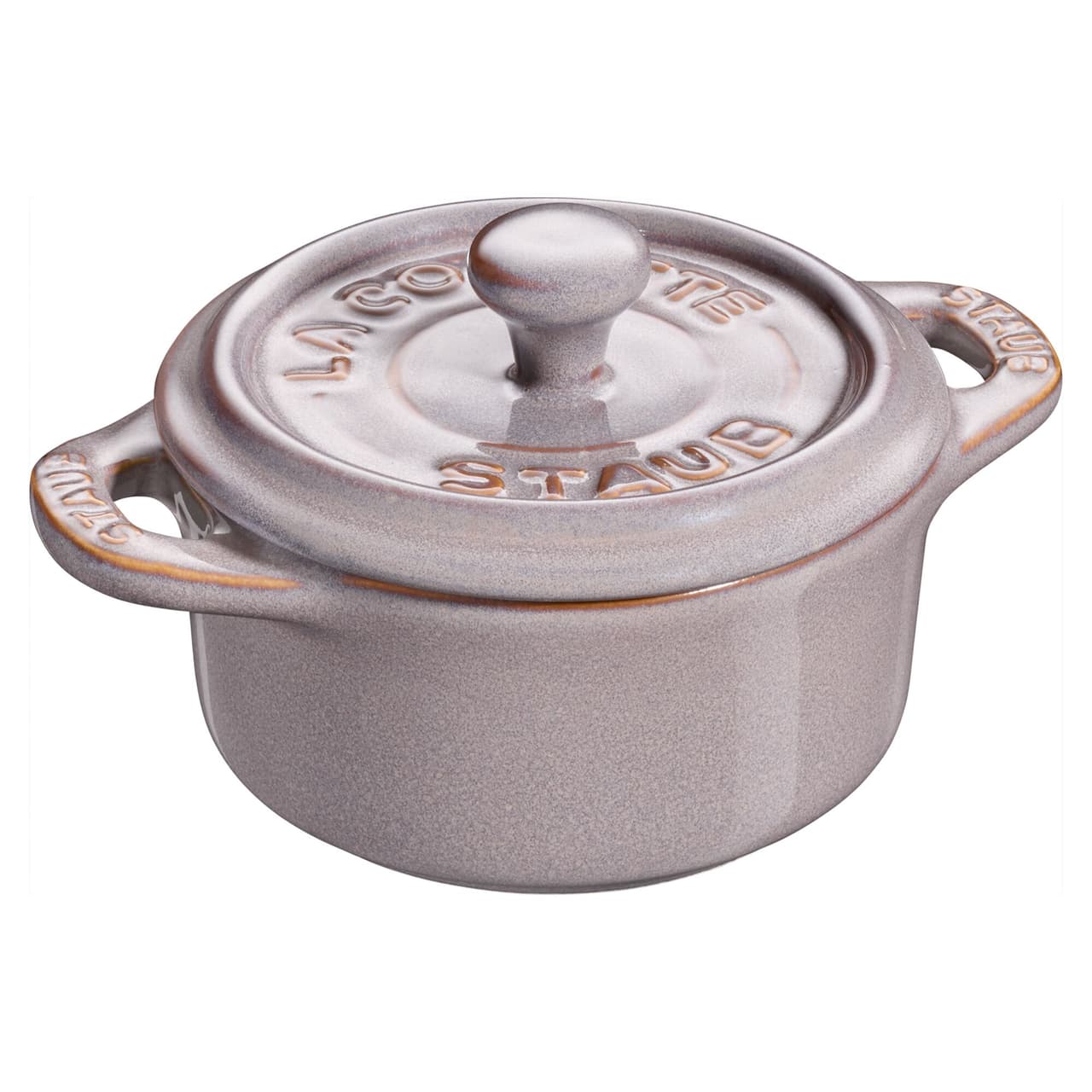 STAUB | CERAMIQUE - mini kokotka - Ø 100 mm - kulatá - keramika - antická šedá