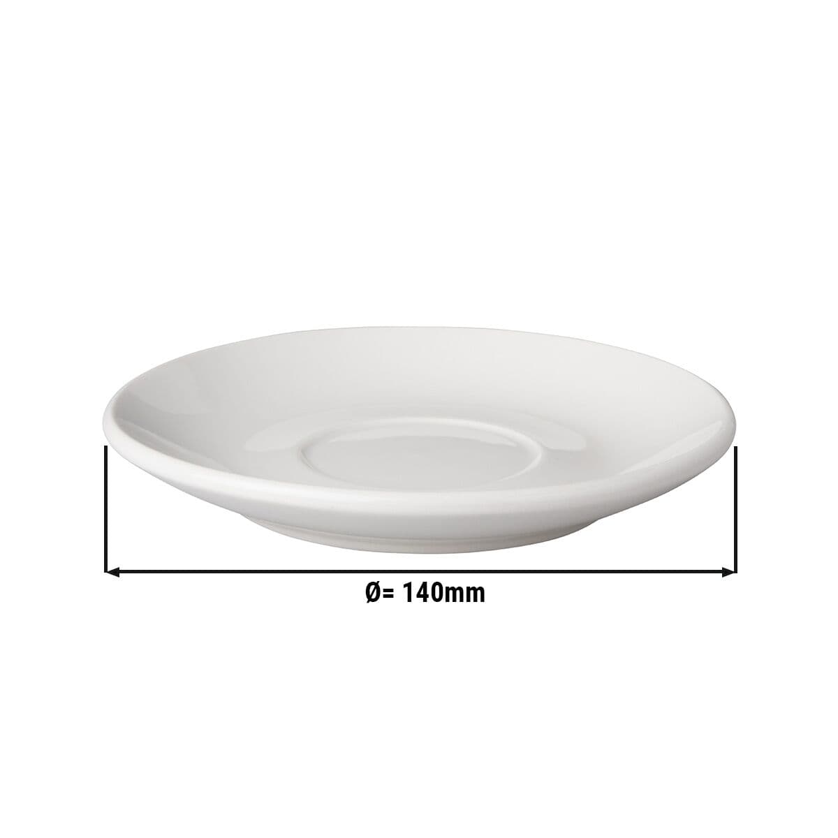 (12 pieces) BUDGETLINE - Saucer Mammoet - Ø 14 cm - White