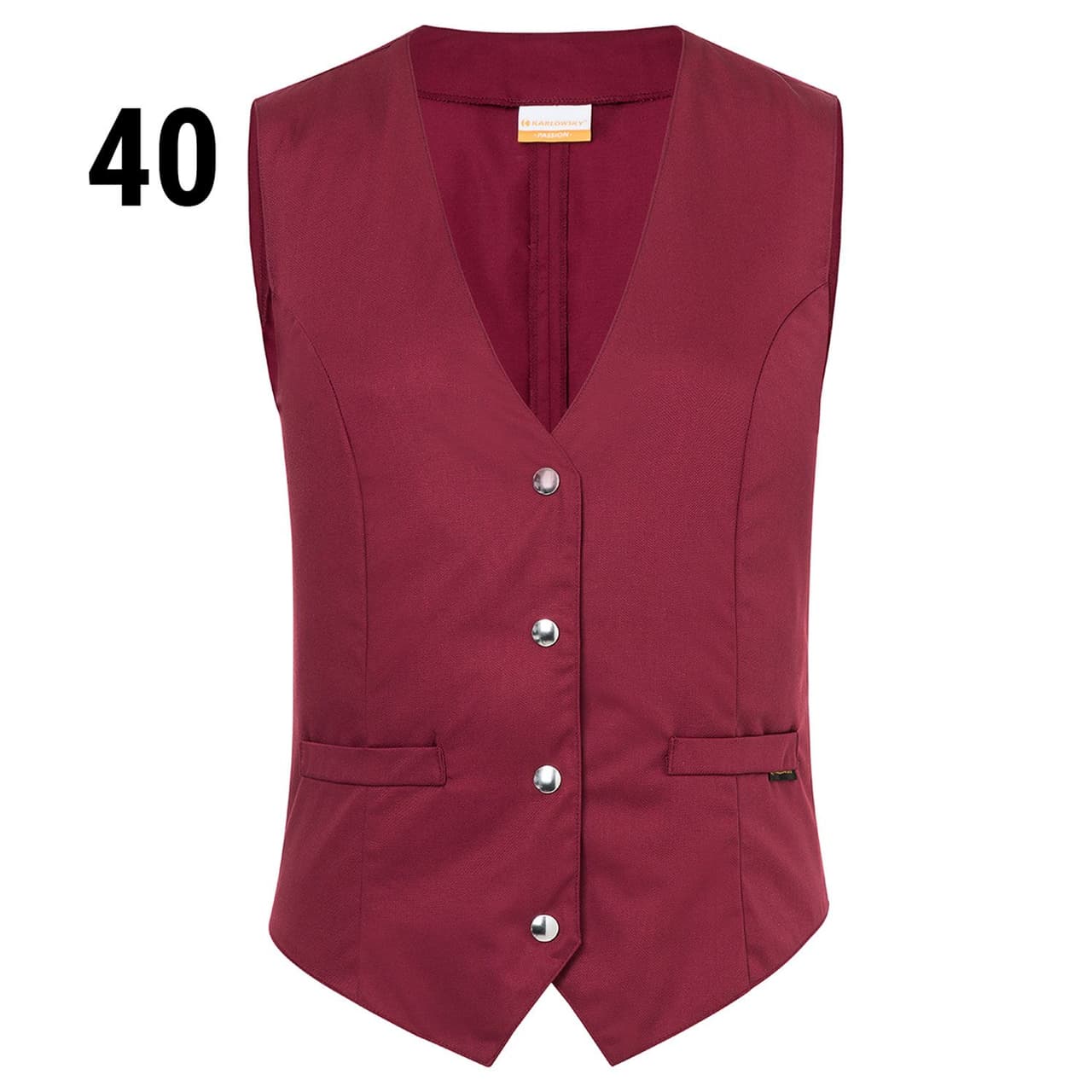 Karlowsky - Ladies vest Lena - Bordeaux - Size: 40