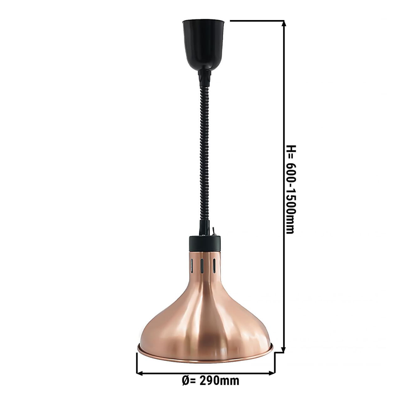 Ohřívací lampa - Ø 290 mm - růžové zlato