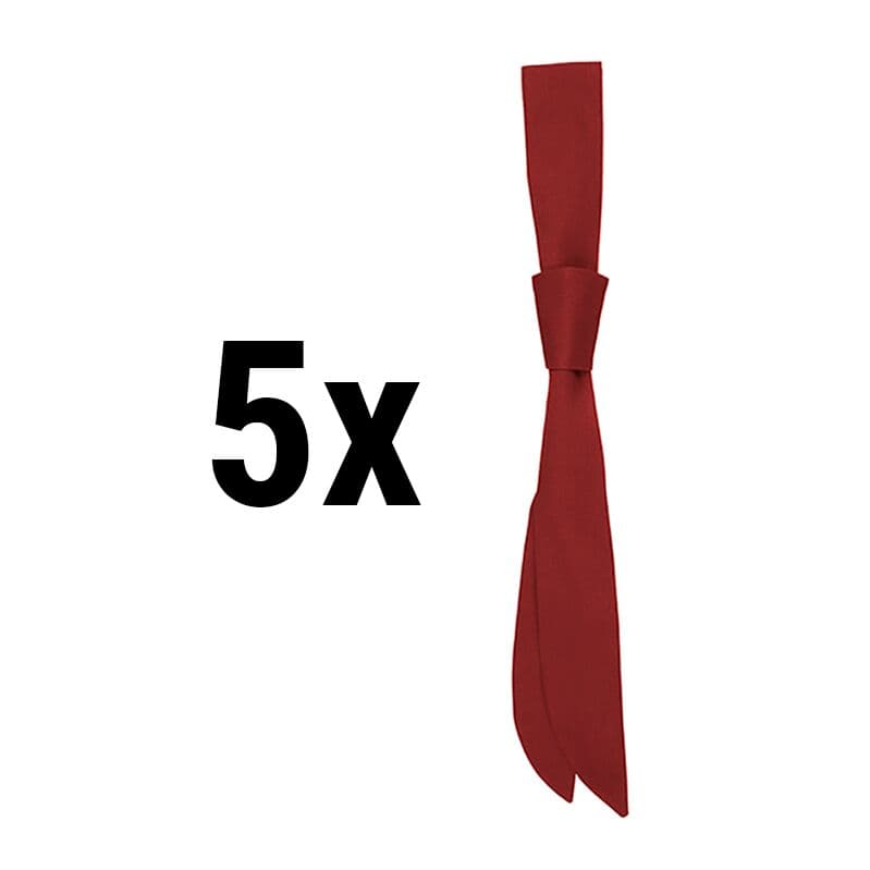 (5 pieces) KARLOWSKY  Women´s service tie - 94 x 5 cm - Bordeaux