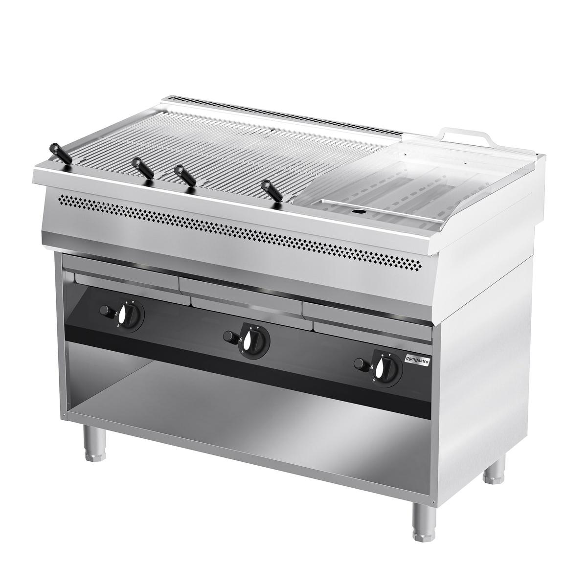 Gas water barbecue - 1.2 m - with frying plate	