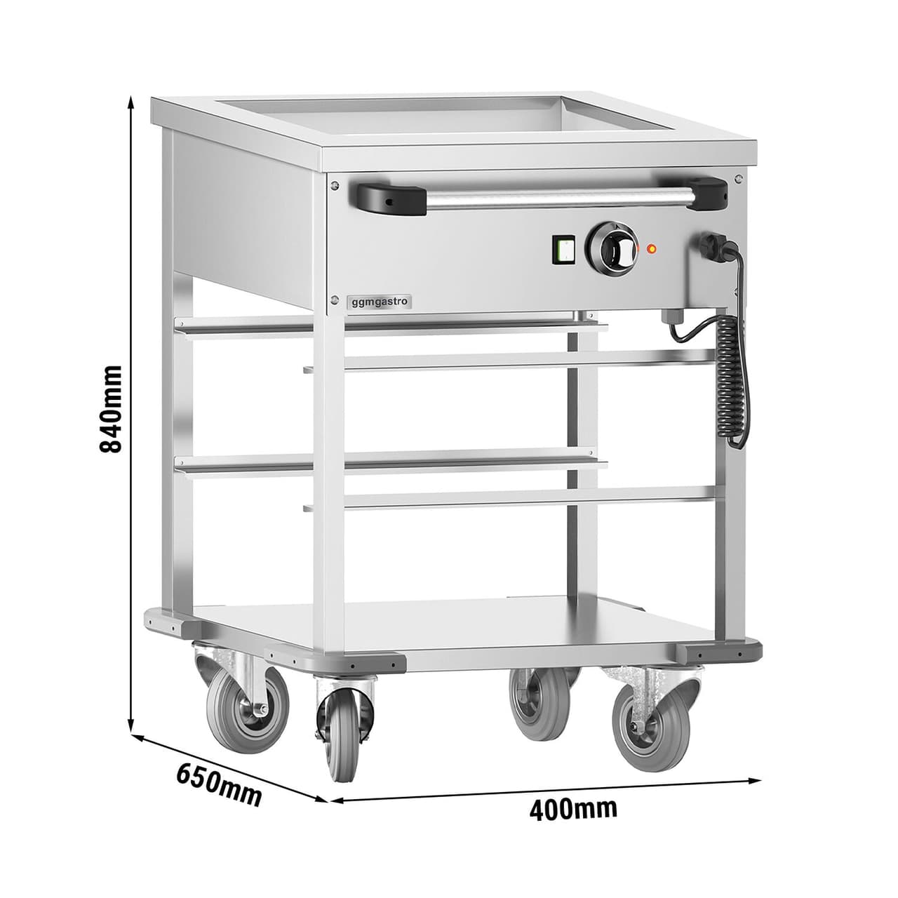 Termo vozík Bain Marie - 1 x GN 1/1