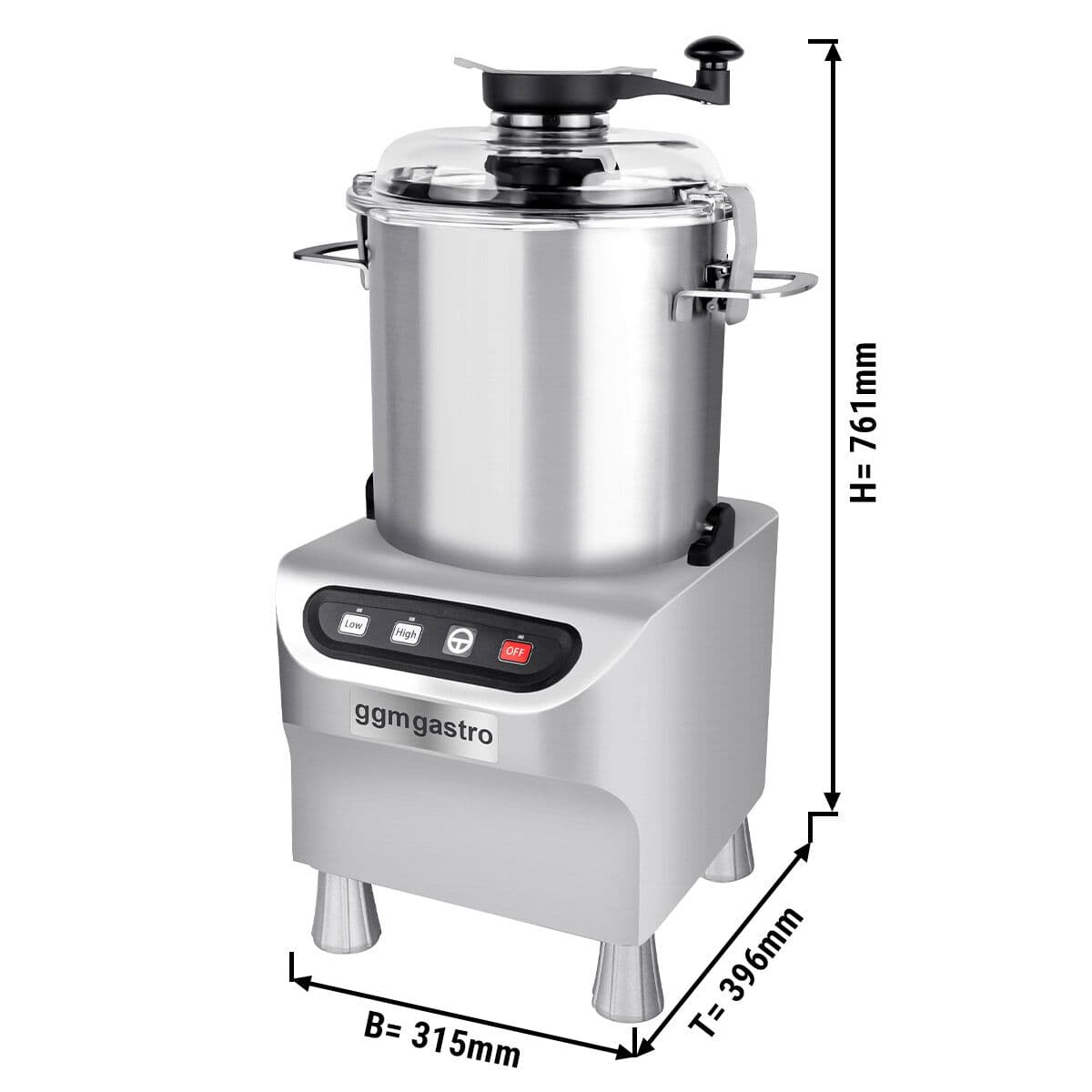 Vegetarian cutter - 18 litres - 2.2 kW - 230 Volt - 1500-2200rpm