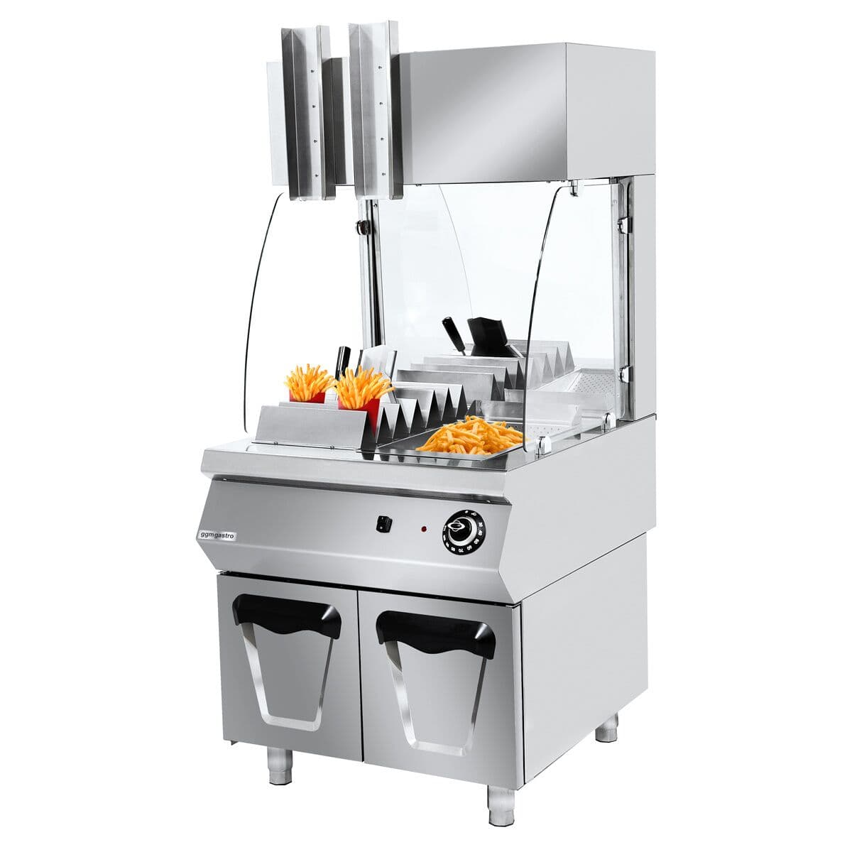 Electric French fries warmer - 400 Volt - incl. substructure