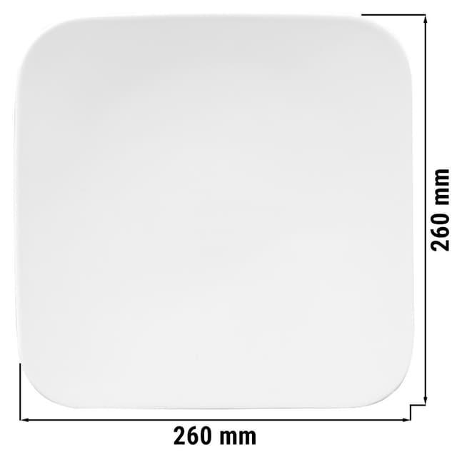 (6 pieces) Seltmann Weiden - Coup plate flat angular - 260x 260mm	