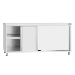 Stainless steel work cabinet ECO - 1800x600mm - with sliding door