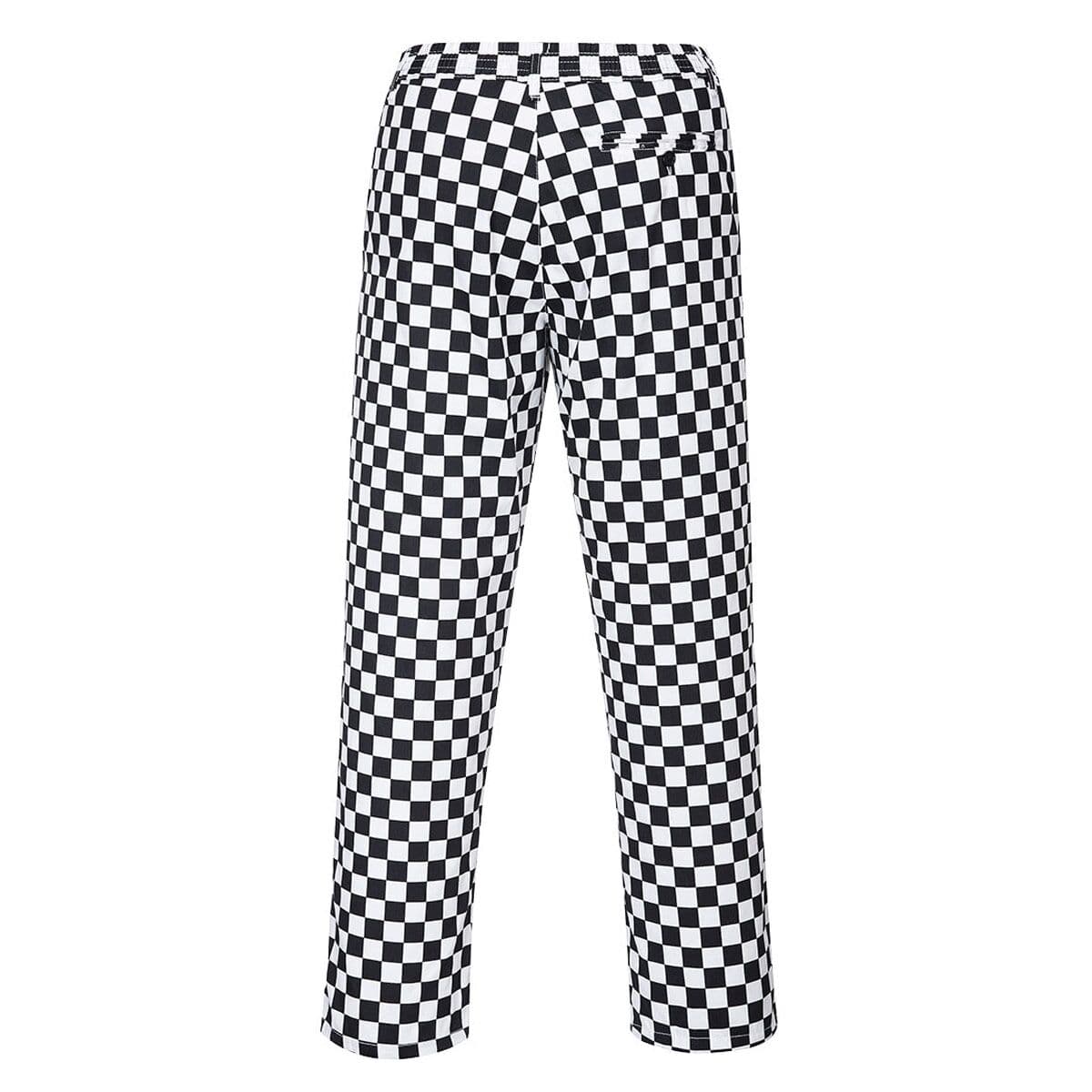 Unisex Chef's Trousers - Black / White - Size: S	