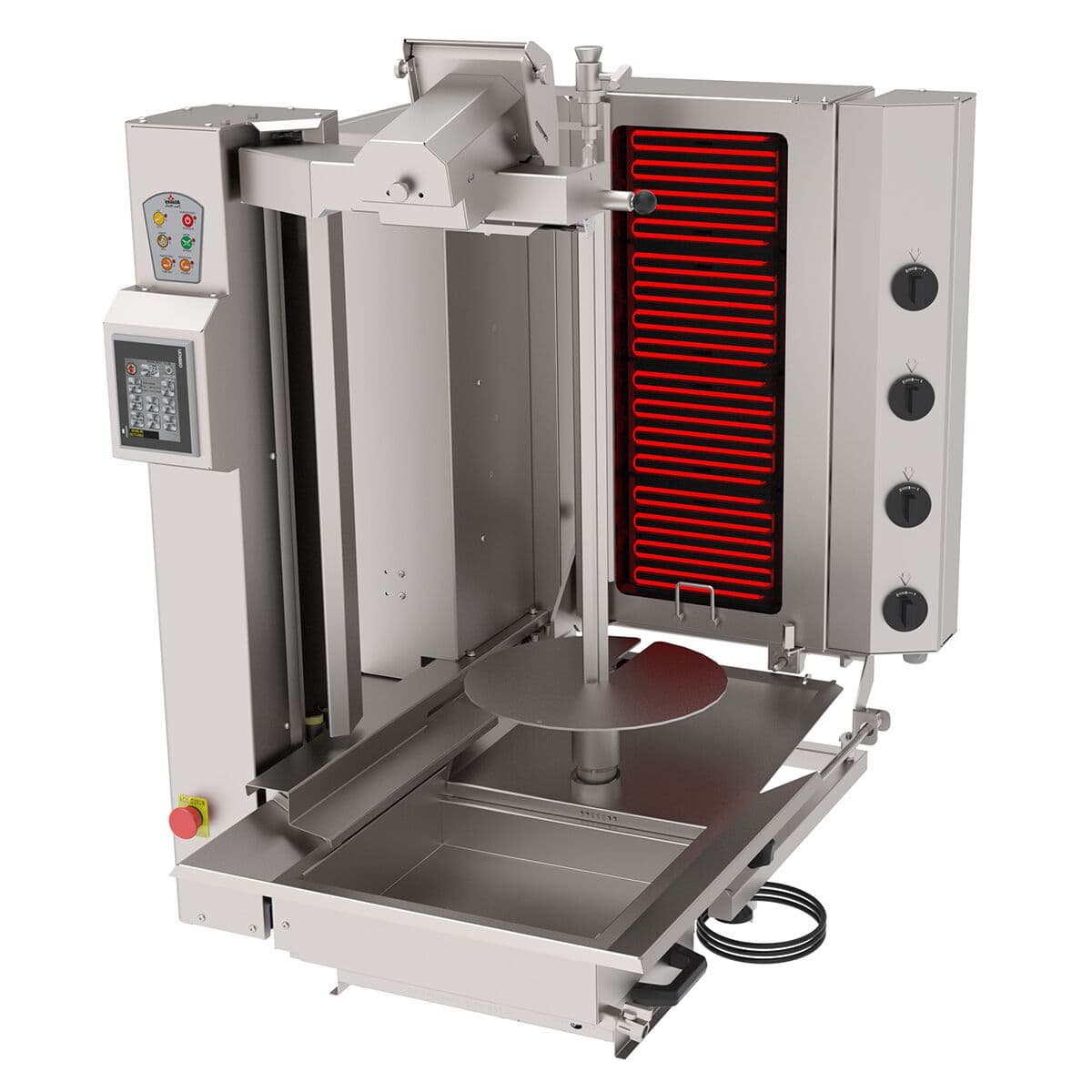 Electric kebab robot - 4 burners - max. 95 kg