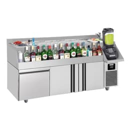 Bar/beverage cooling table - 1600x600mm- 235 Litres- with 2 doors, 1 drawer & shelf