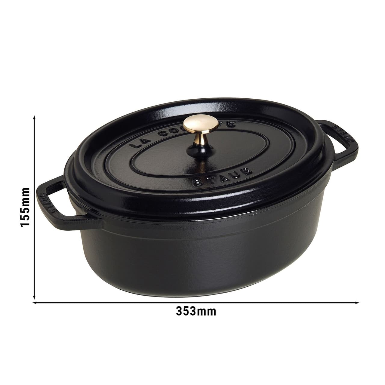 STAUB | LA COCOTTE - Cocotte - oval - 290mm - Gusseisen - Schwarz