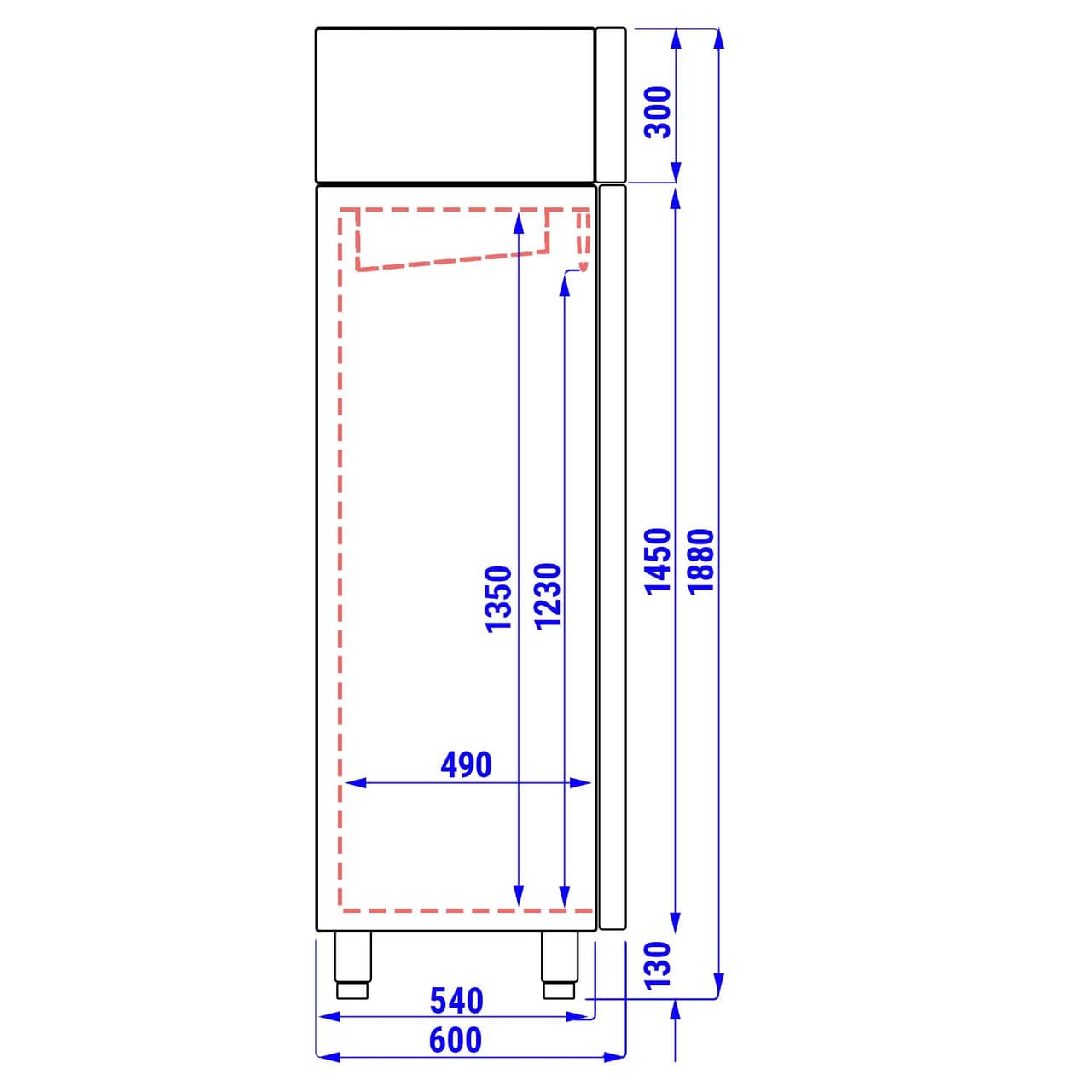 Mrazák 0,6 x 0,6 m - 400L - s 1 dveřmi