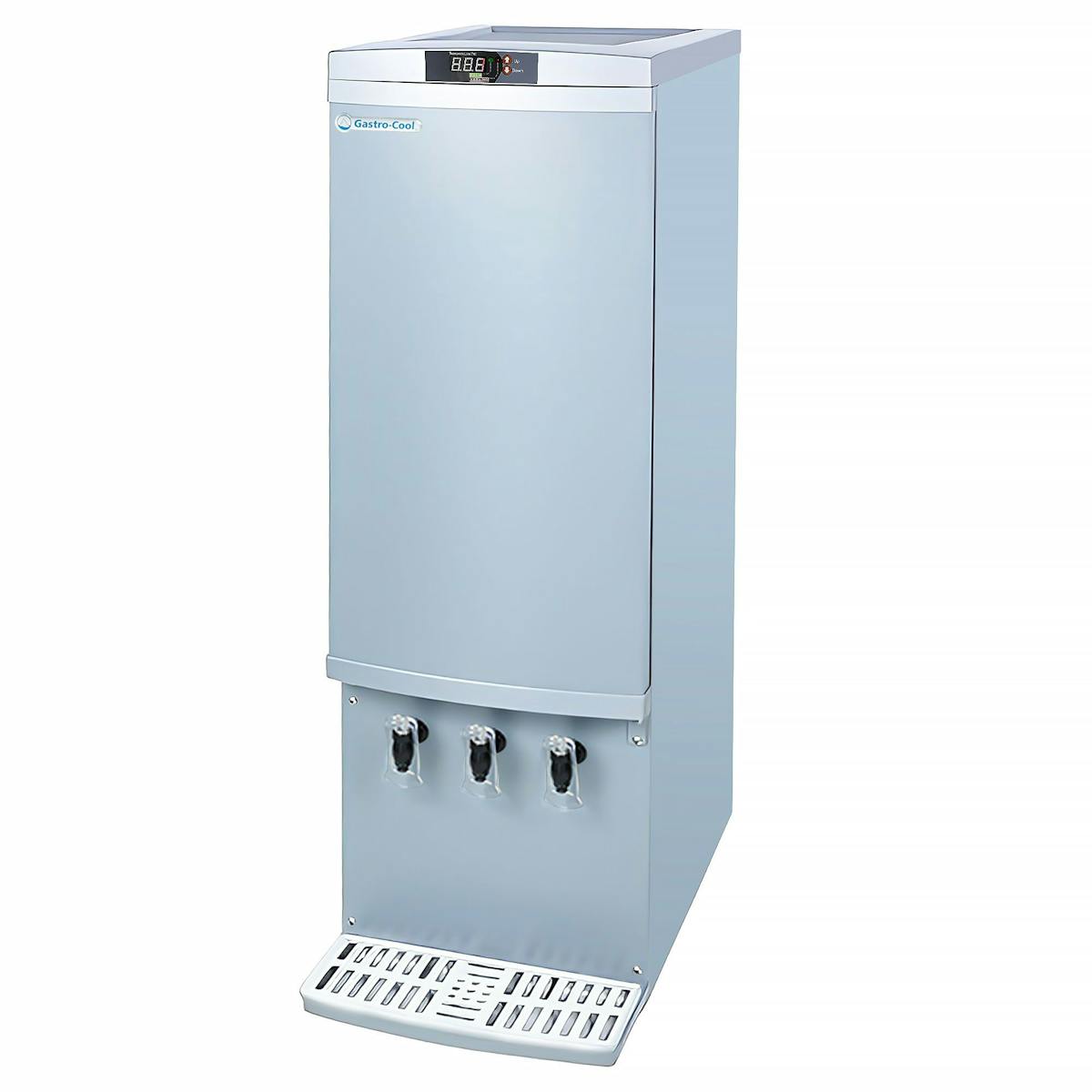 Lednice s dávkovačem - 110L - stříbrná