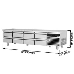 Chladicí jednotka Premium - 2400mm - 310L - 8 šuplíků