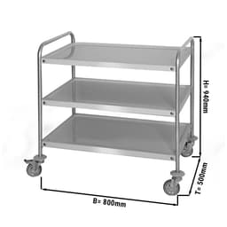 Servierwagen - 800x500mm - mit 3 Abstellflächen