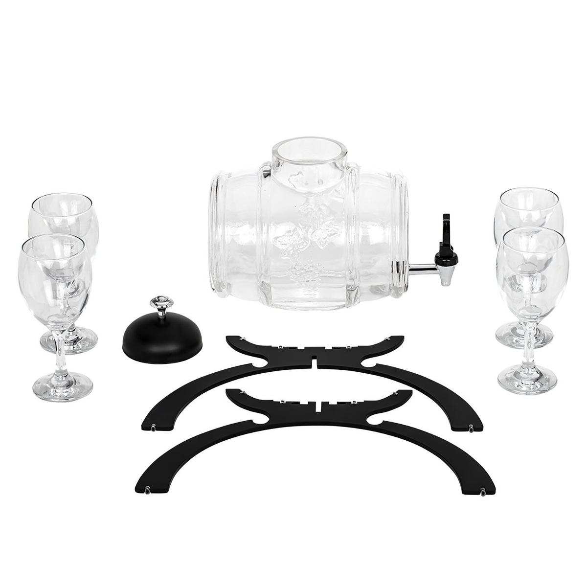 Wine dispenser -incl. 4 wine glasses