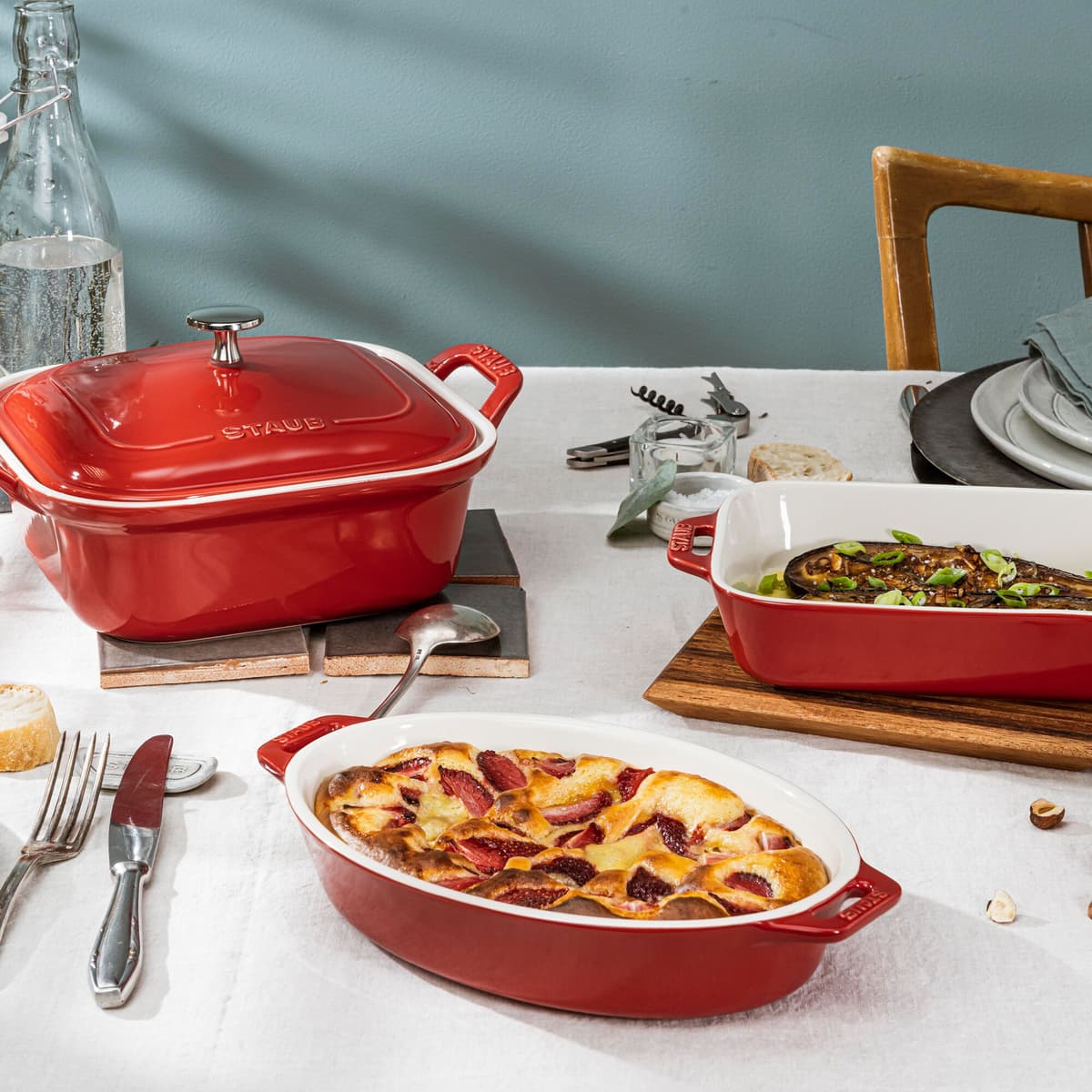 STAUB | CERAMIQUE - Zapékací mísa - 170mm - keramika - třešňově červená