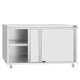 Stainless steel work cabinet ECO - 1400x600mm - with sliding door