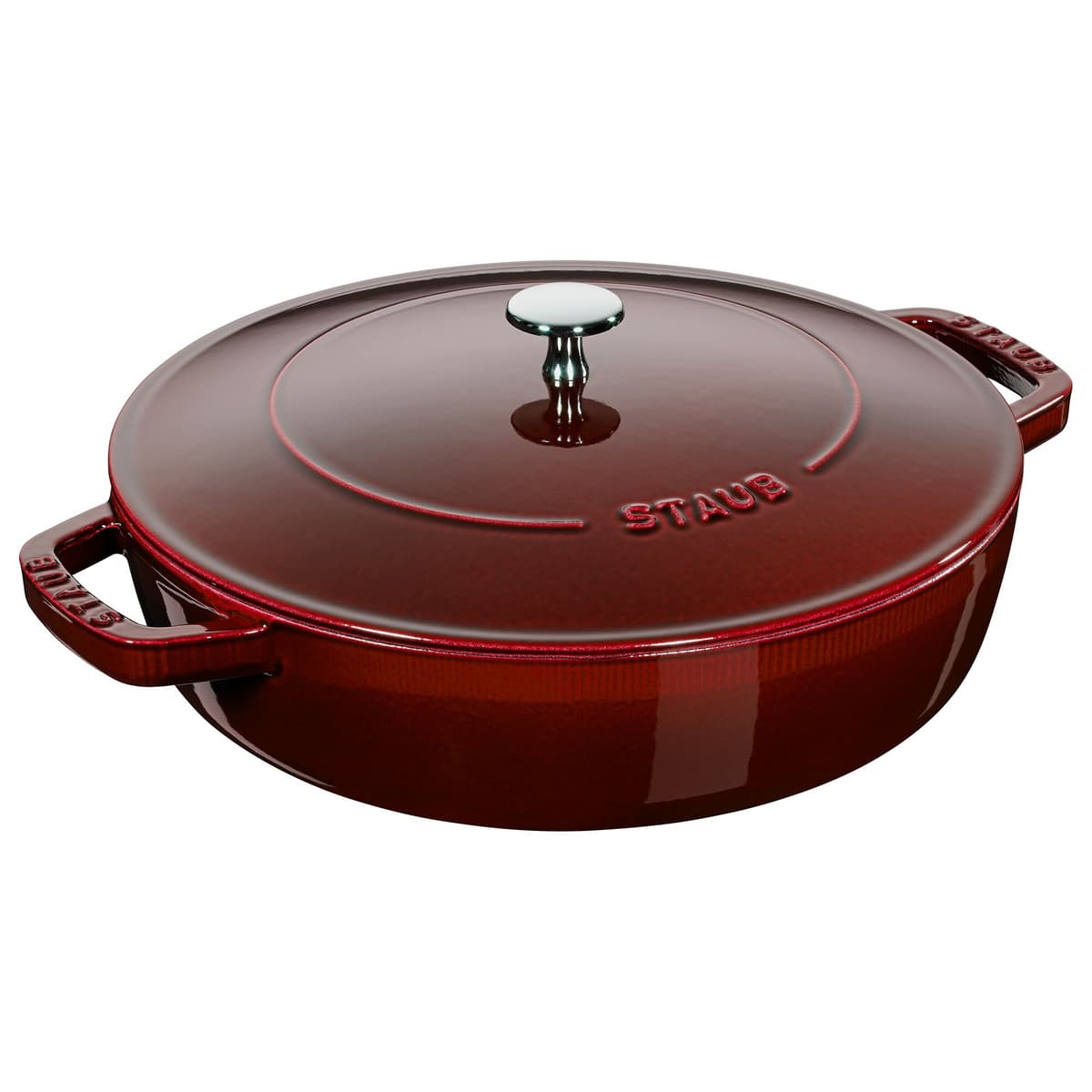 STAUB | BRAISERS - Pečicí hrnec s kapkovitou strukturou Chistera - 240 mm - litina - grenadinově červený