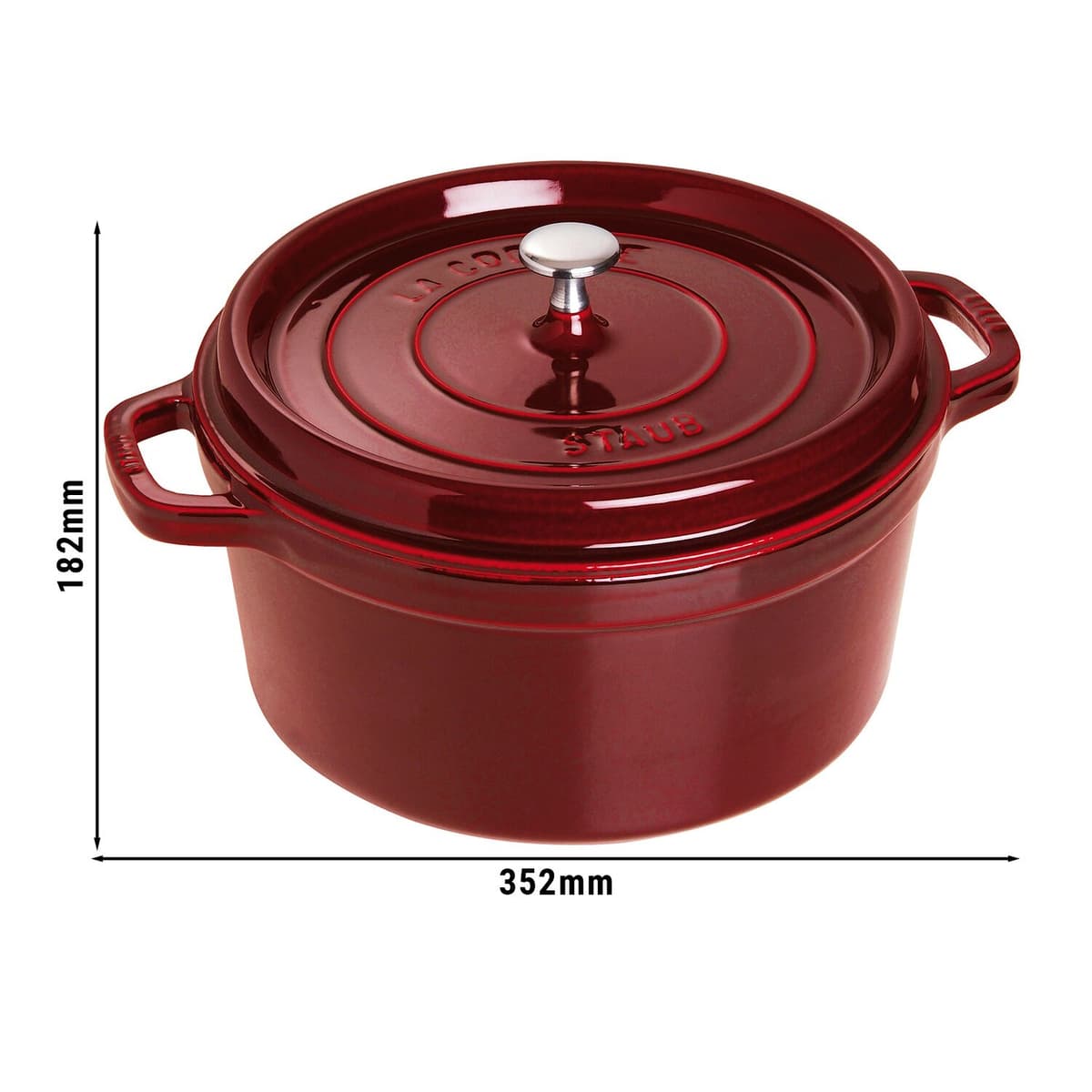 STAUB | LA COCOTTE - kokotka - Ø 280 mm - litina - grenadinově červená