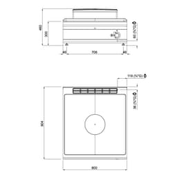 Plynový sporák - 13 kW