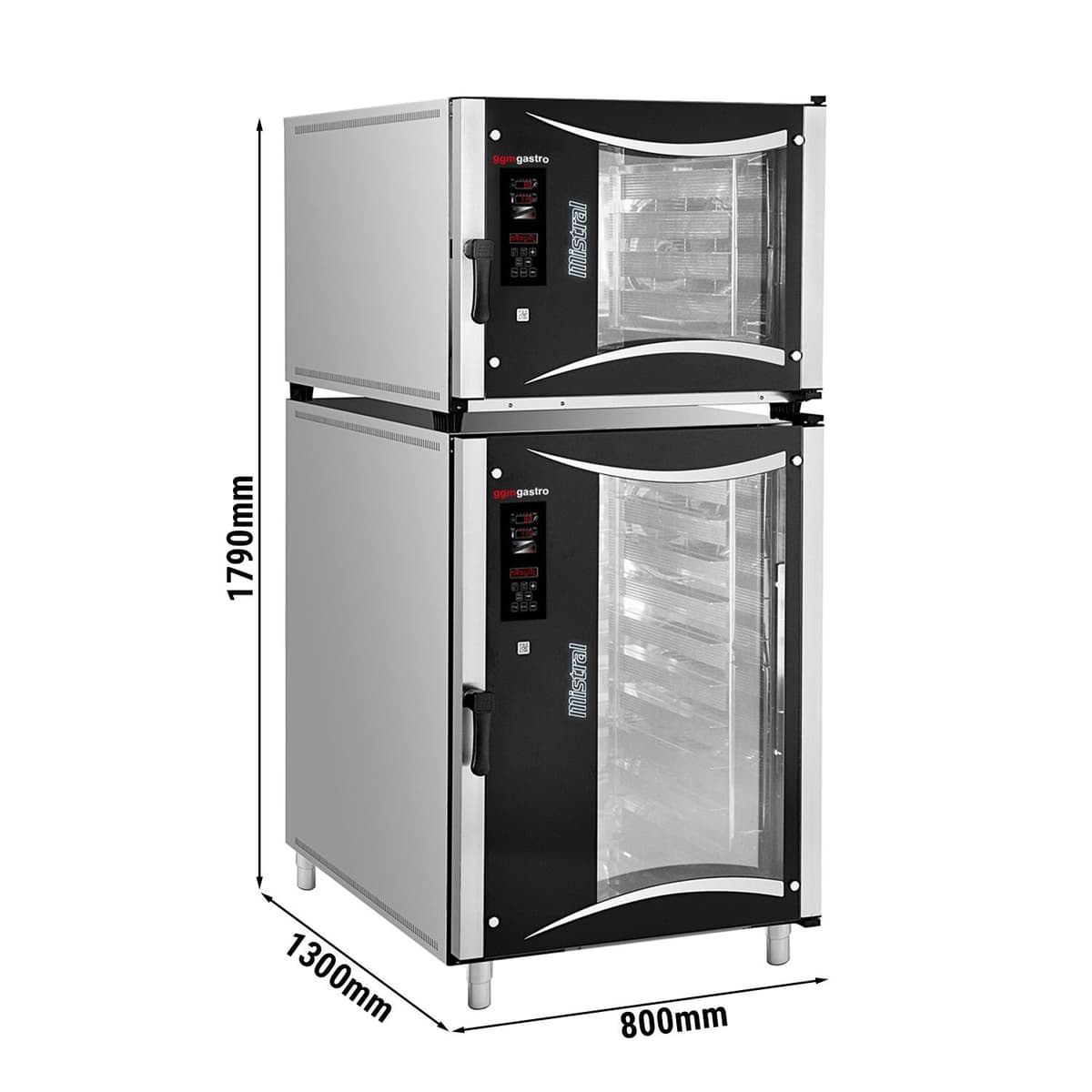 2x bakery combi steamers - digital - 5x + 10x EN 80x40