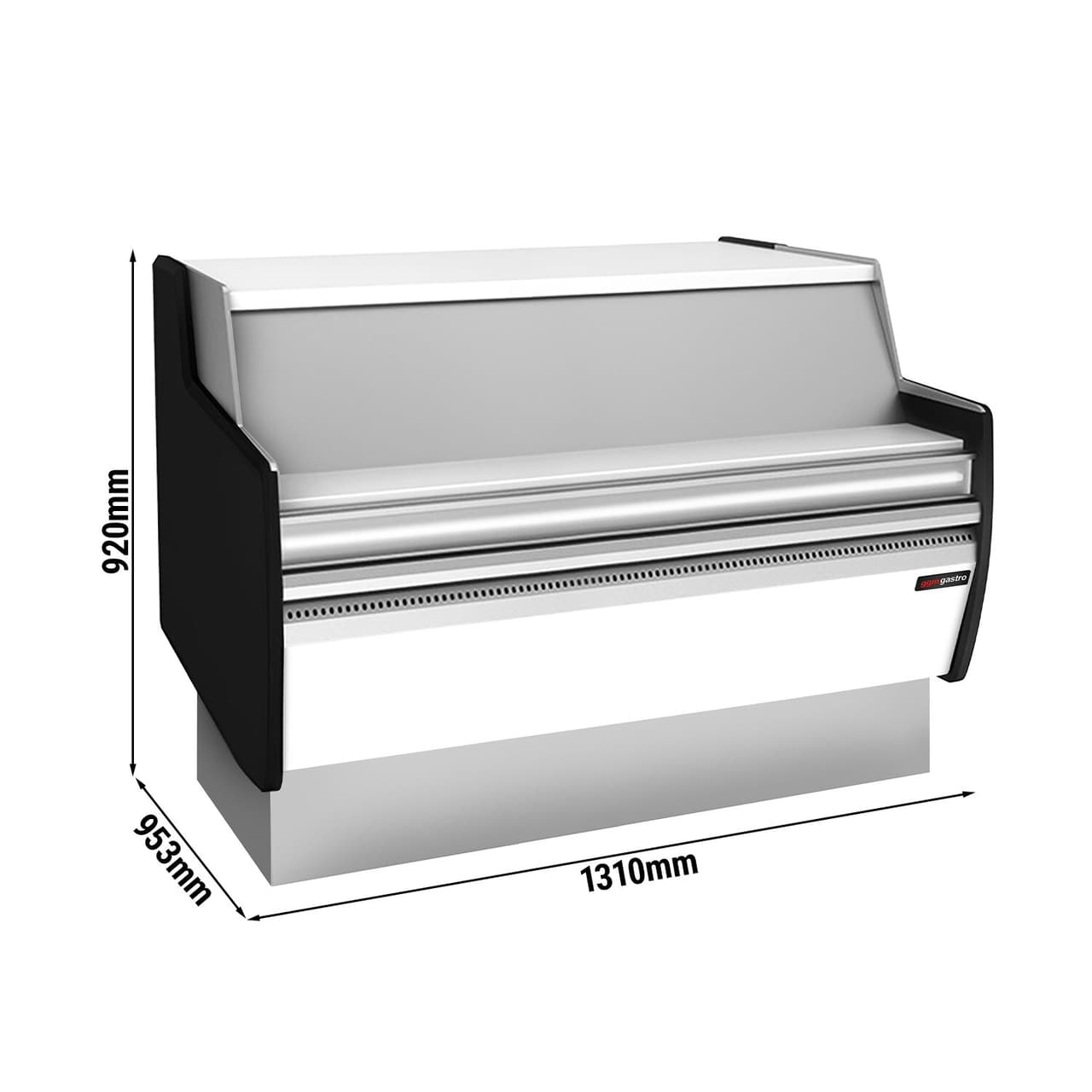 Pokladniční stůl - 1310 mm - bílý čelní panel