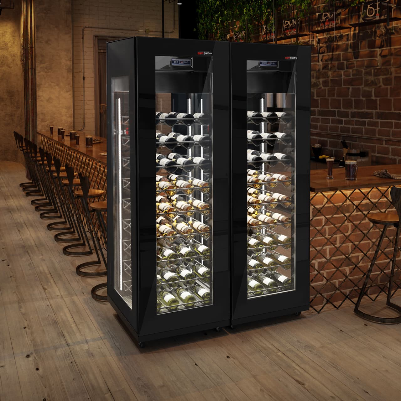 (2 units) Premium wine refrigerator Premium - 1 climate zone - 400 litres - max. 81 bottles