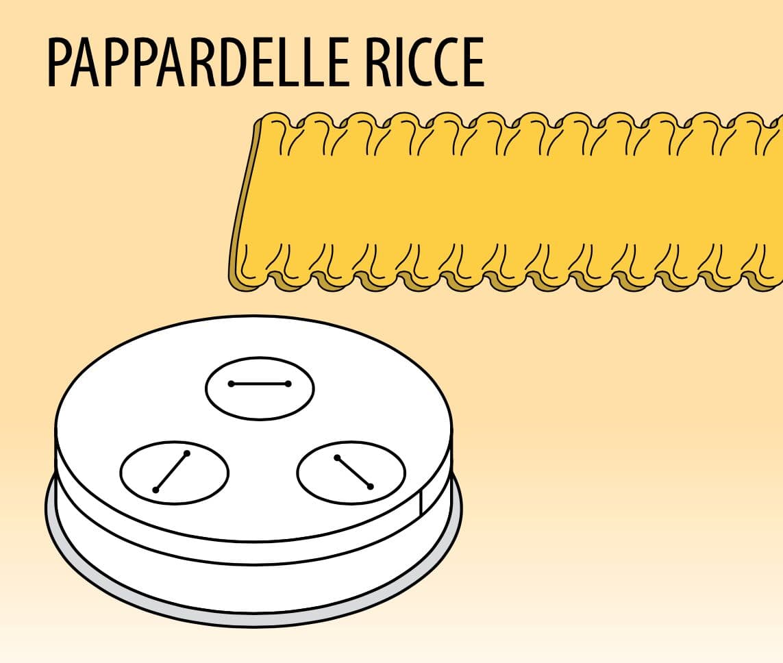 Nudelformscheibe Pappardelle Rice 16 mm - für NMF8N & NMF13