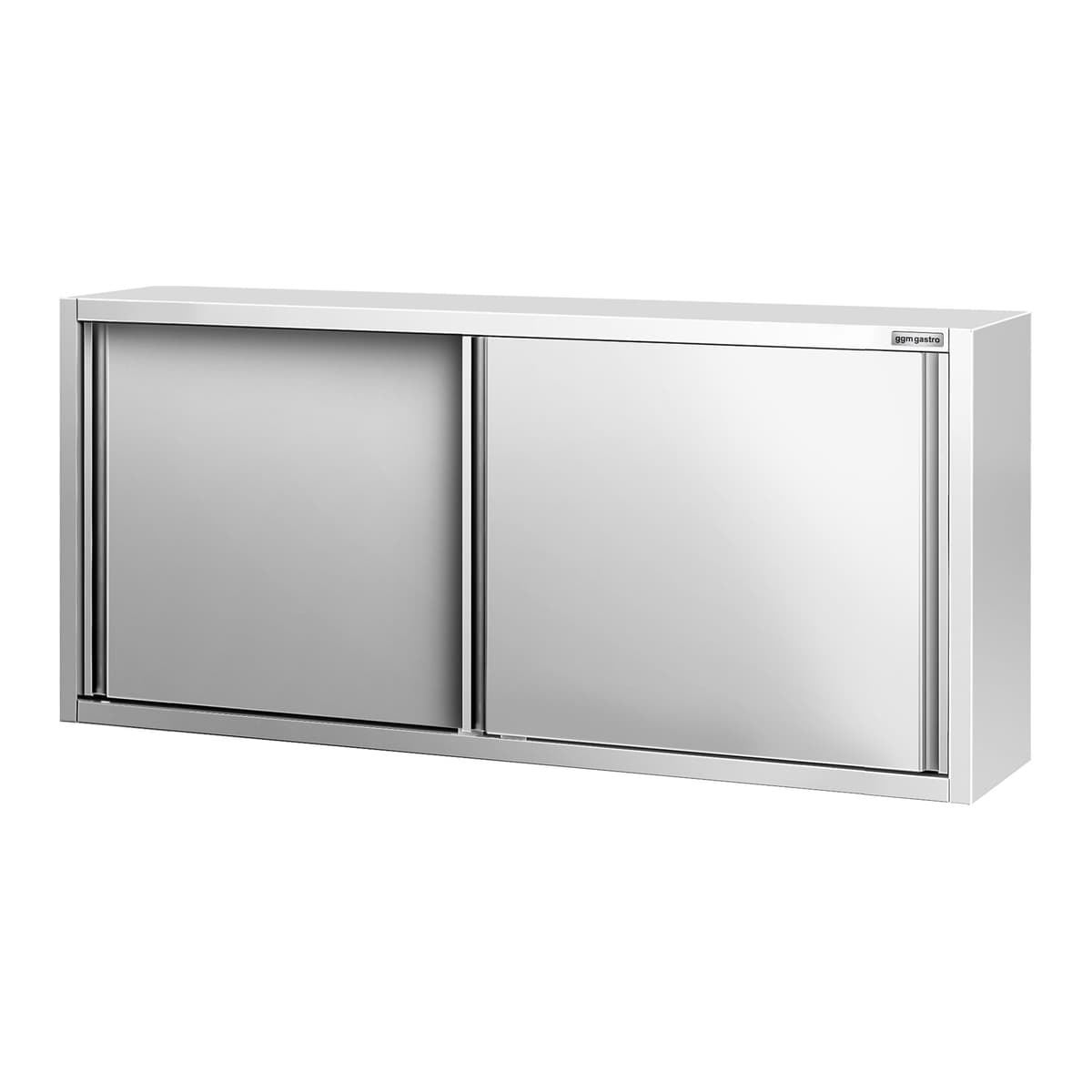 Nástěnná skříňka PREMIUM z nerezové oceli - 1800x400 mm - s posuvnými dveřmi - výška 800 mm